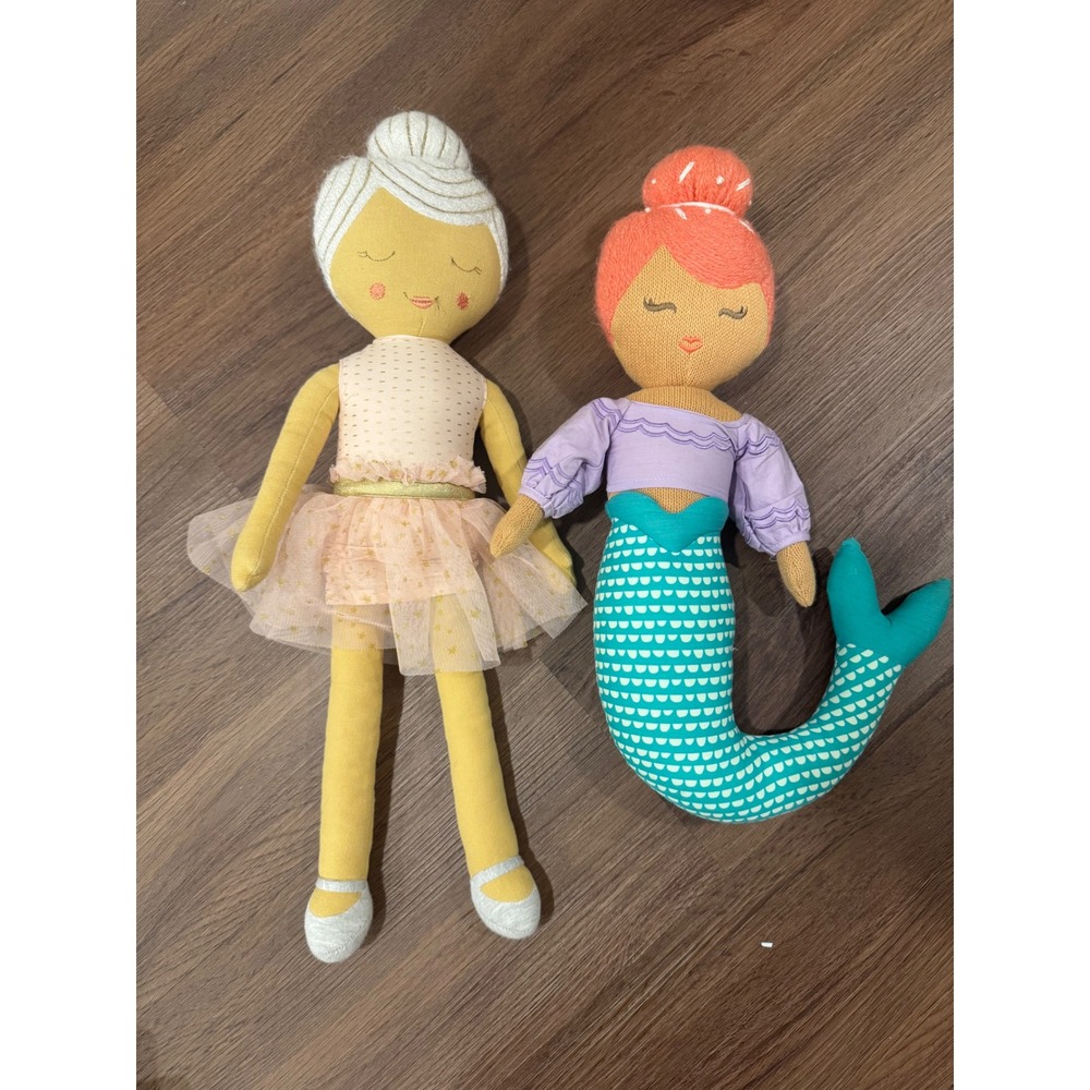 Pillowfort Ballerina Doll Plush and Mermaid Doll Plush Target
